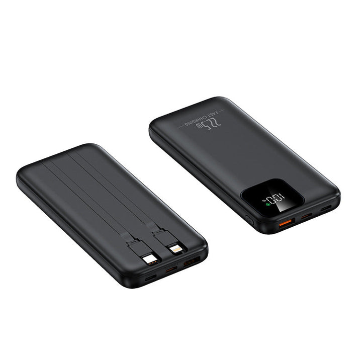 Power bank with integrated charging cables and digital charging display Kalsten
