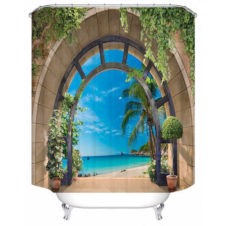 Coastal Escape Shower Curtain Kalsten