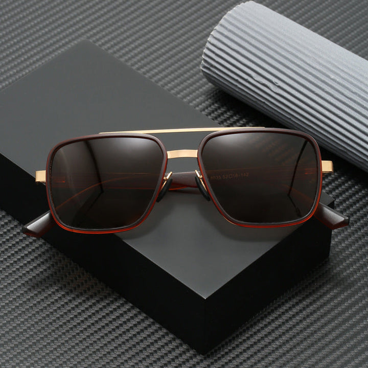 Ladies elegant square sunglasses with high-quality metal frame Kalsten