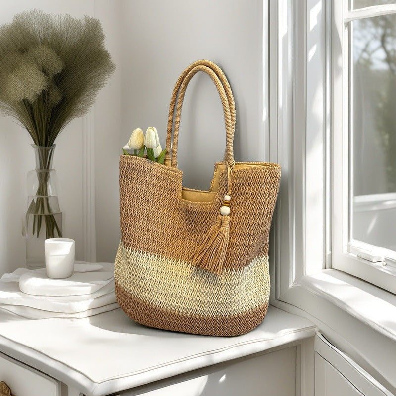 Handcrafted straw bag Kalsten
