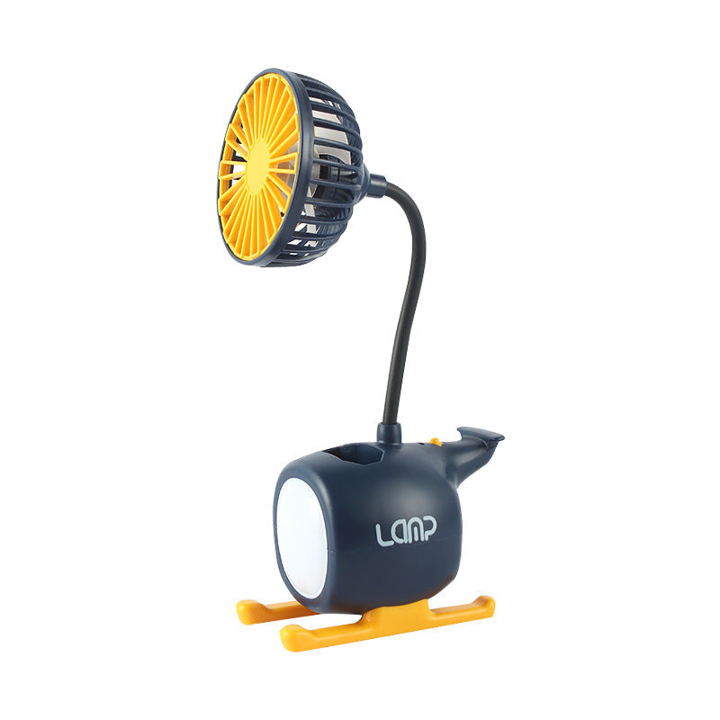 Women's multifunctional USB desk lamp with fan Kalsten