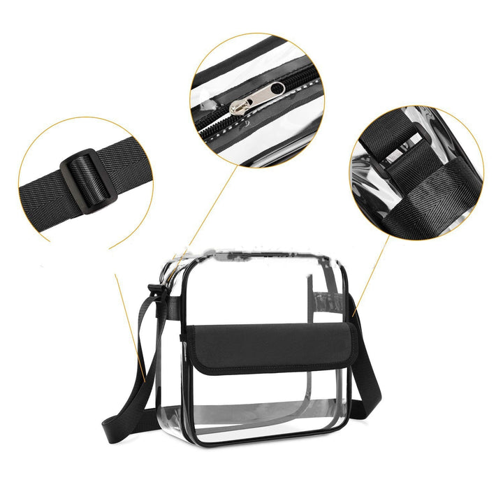 Transparent Shoulder Bag with Practical Flap Kalsten