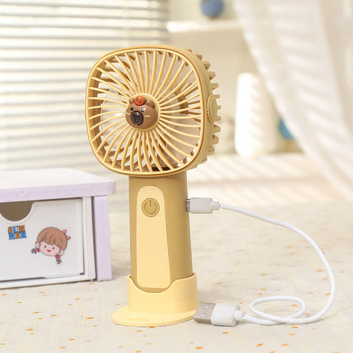 Ladies Compact Hand Fan with Spray Function and USB Charging Option Kalsten
