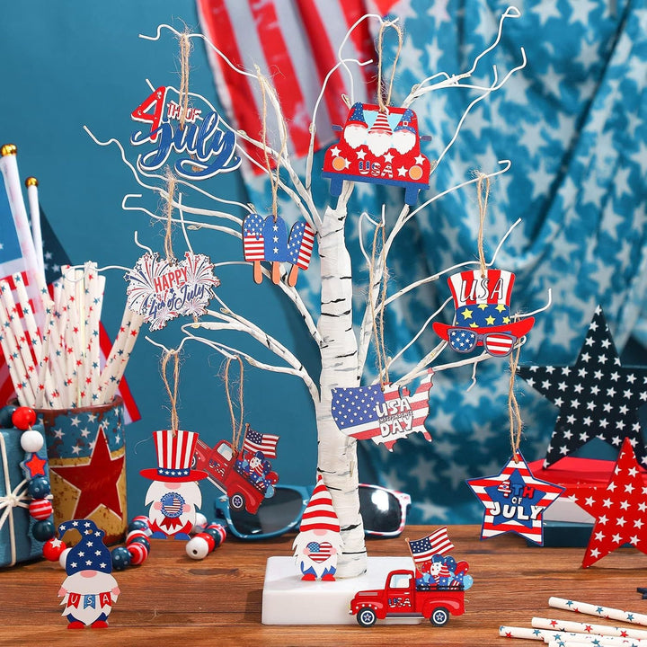 Unisex nan Set patriotic party decorations made of wood and stickers Kalsten