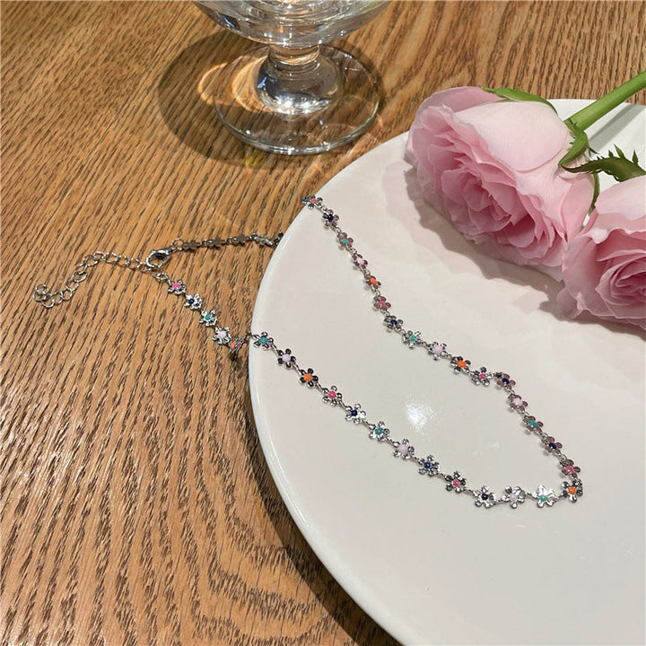 Floral Charm Choker Necklace Kalsten