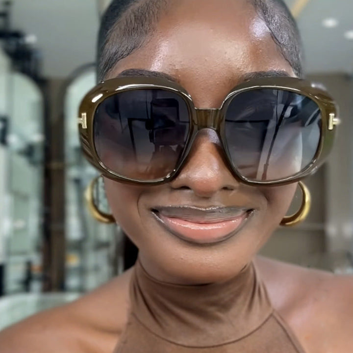 Women's oversized sunglasses with elegant frame structure and UV protection Kalsten