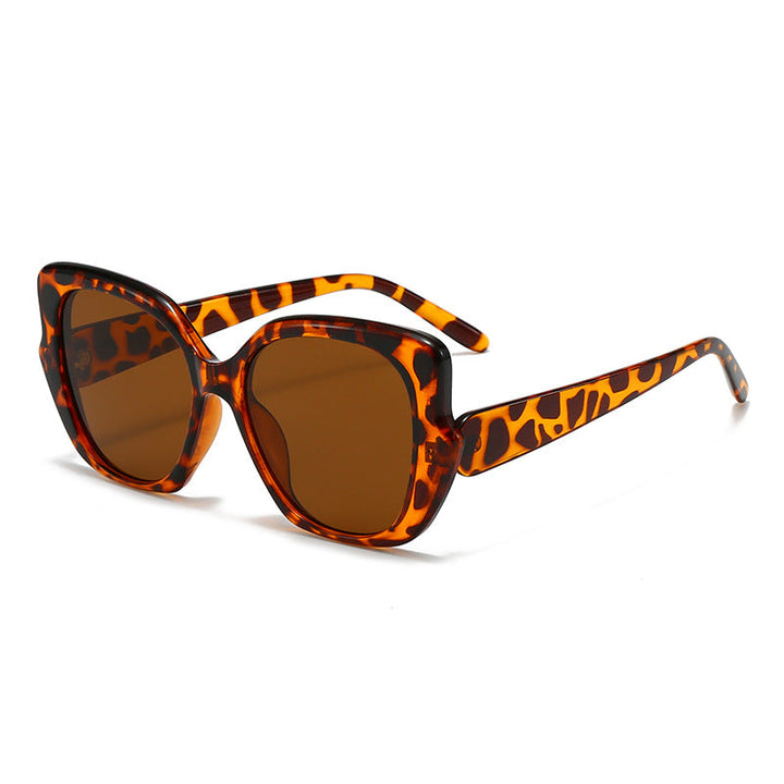 Women's oversized fashionable sunglasses with curved frame Kalsten