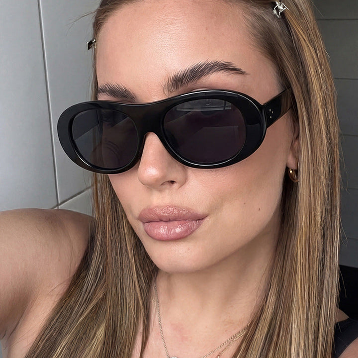 Women's fashionable oversized sunglasses with elegant tortoiseshell pattern Kalsten