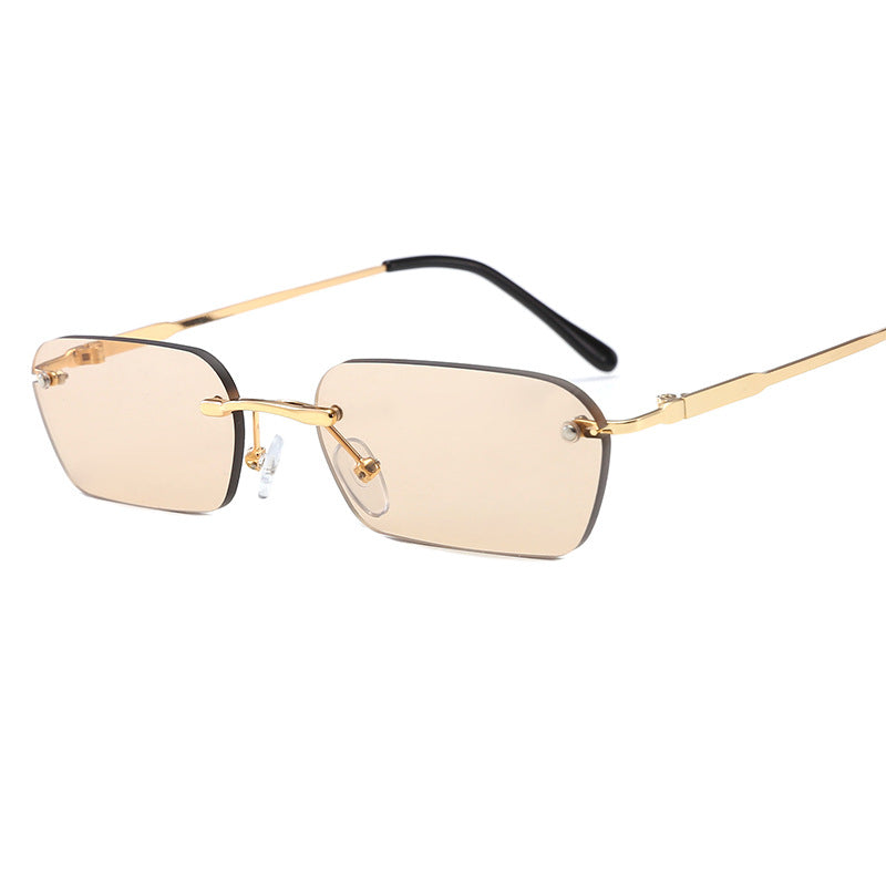 Women's fashionable rectangular sunglasses with luxurious metal frame Kalsten
