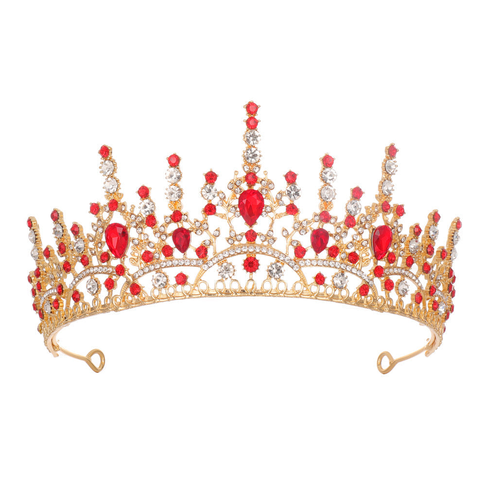Women Elegant Crystal Tiara with Filigree Design Kalsten