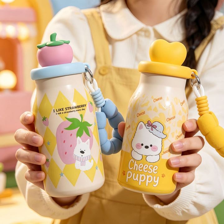 Women’s insulated bottle with practical carrying handle and playful bunny design Kalsten