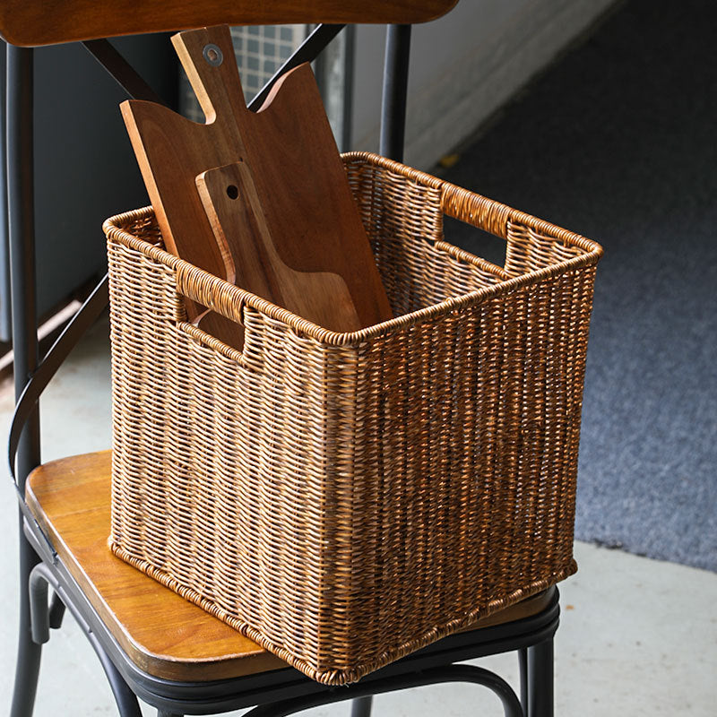 Handwoven Rustic Storage Cube Kalsten