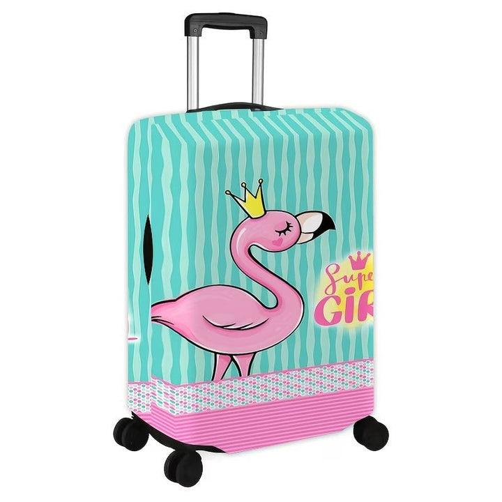 Women's nan elastic suitcase cover with flamingo print, stretch protective cover with zipper and non-slip interior attachment Kalsten