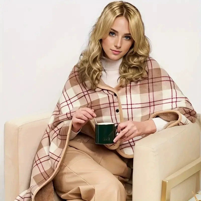 Women's stylish throw blanket with button closure Kalsten