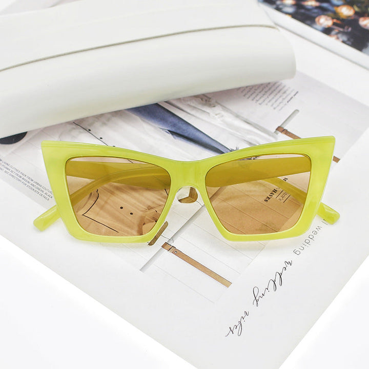 Women's Cat Eye Sunglasses with Transparent Frame and UV Protection Kalsten