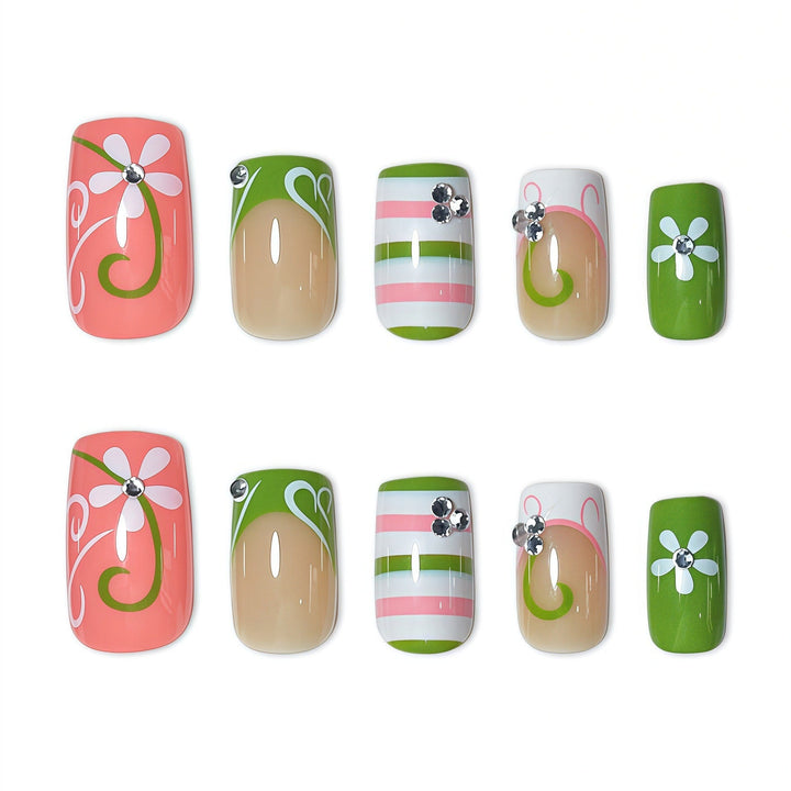 3D Floral Art Press-On Nail Set Kalsten