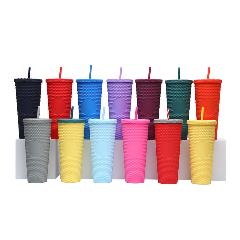 Ladies High-Quality Glitter Drinking Cup with Leak-Proof Lid and Integrated Straw Kalsten