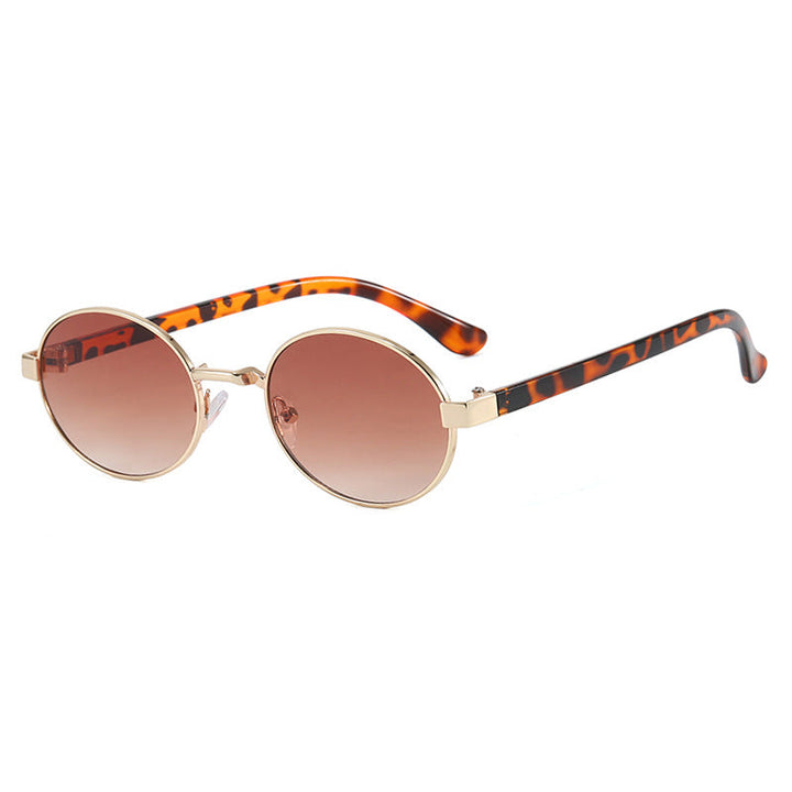 Women's round glasses with elegant metal frame and adjustable nose pads Kalsten