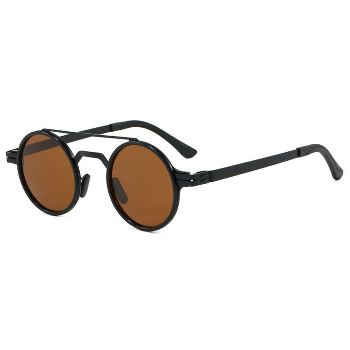 Ladies fashionable round sunglasses with minimalist design Kalsten