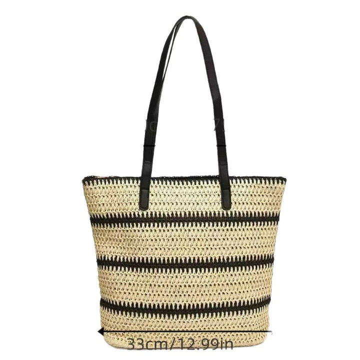 Beach bag with modern stripes and robust carrying straps Kalsten