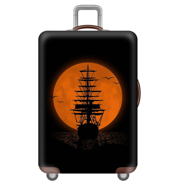 Unisex nan robust Hart shell trolley with lion portrait motif print, shock-resistant ABS polycarbonate shell, multi-wheeled chassis and TSA security lock Kalsten