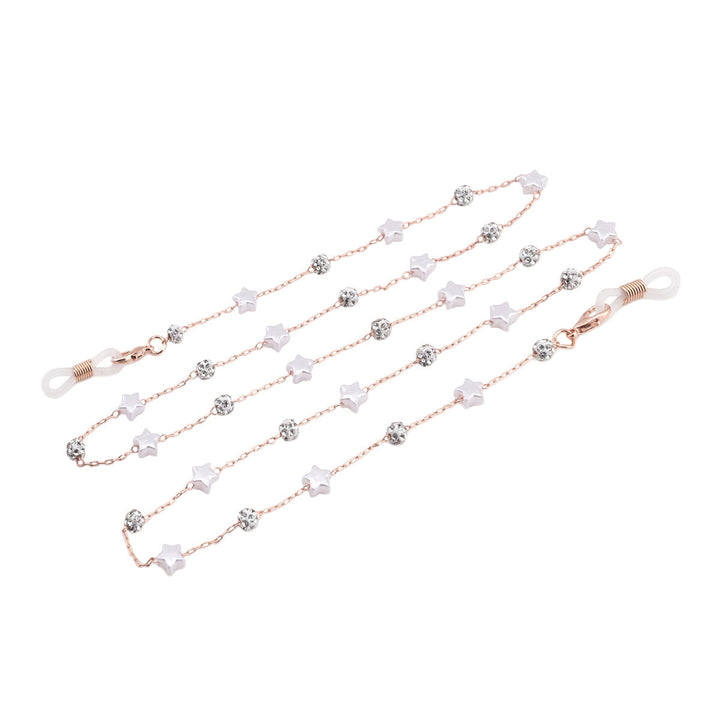 Elegant Crystal and Pearl Eyewear Chain Kalsten
