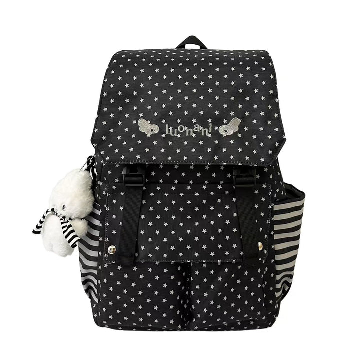 Star-Patterned Multi-Pocket Backpack Kalsten