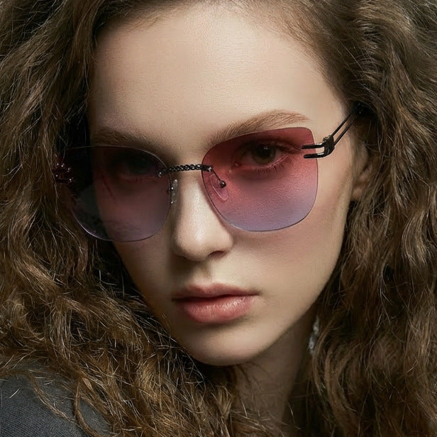 Women's Oversized Sunglasses with Stylish Gradient and Unique Frame Kalsten