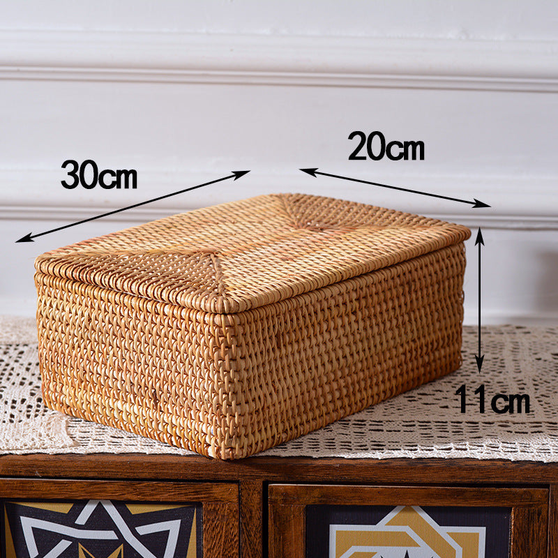 Women rectangular rattan storage basket Kalsten