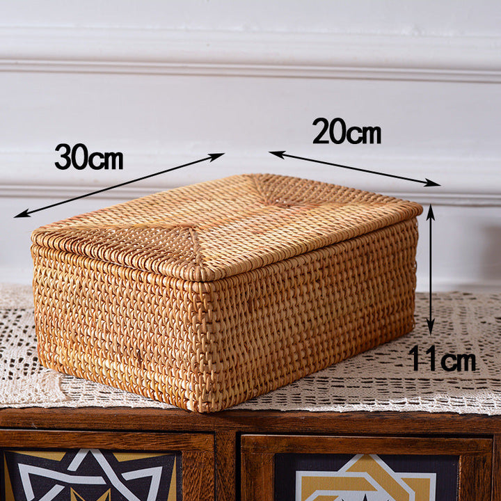 Women rectangular rattan storage basket Kalsten