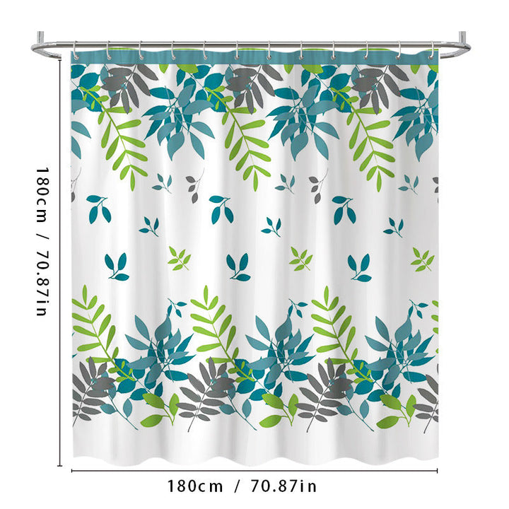 Leaf Motif Shower Curtain Kalsten