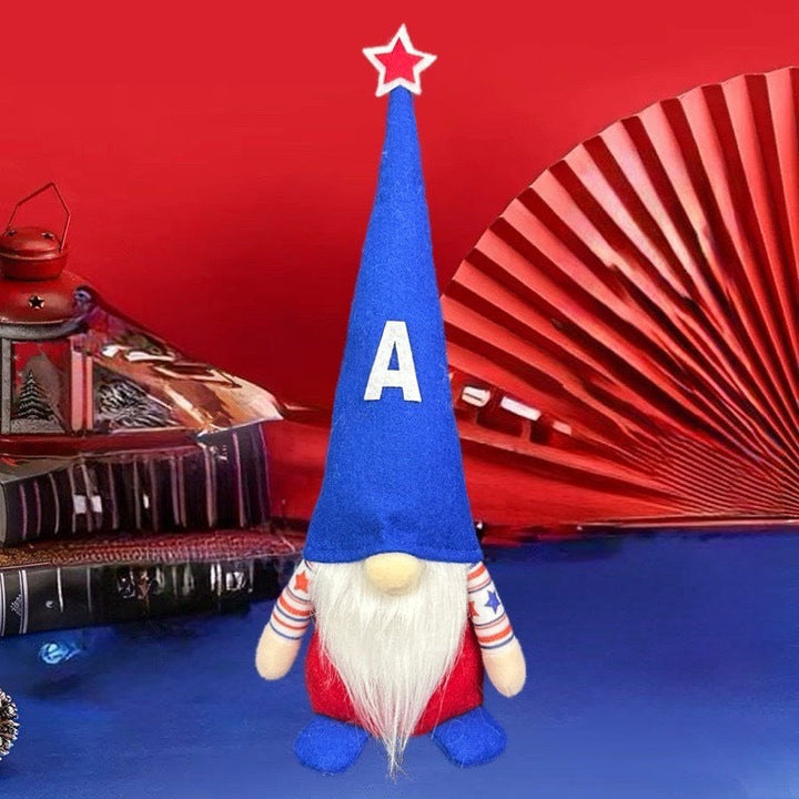 Unisex nan Plush Gnome Decorative Figure with Long Pointed Hat and Artificial Beard Kalsten