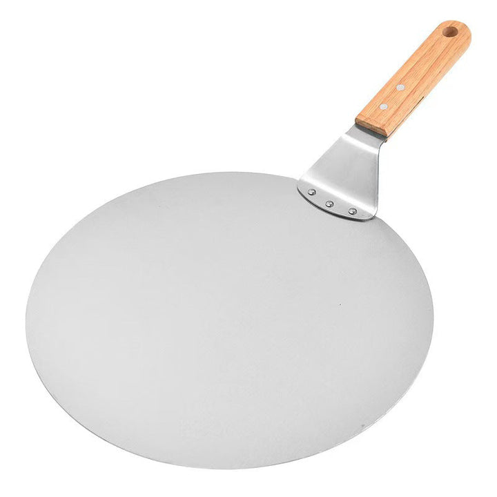 thin stainless steel round pizza peel with wooden handle Kalsten