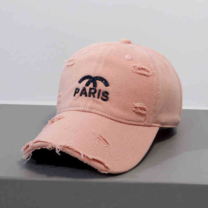 Women's Distressed Graphic Adjustable Baseball Cap Kalsten