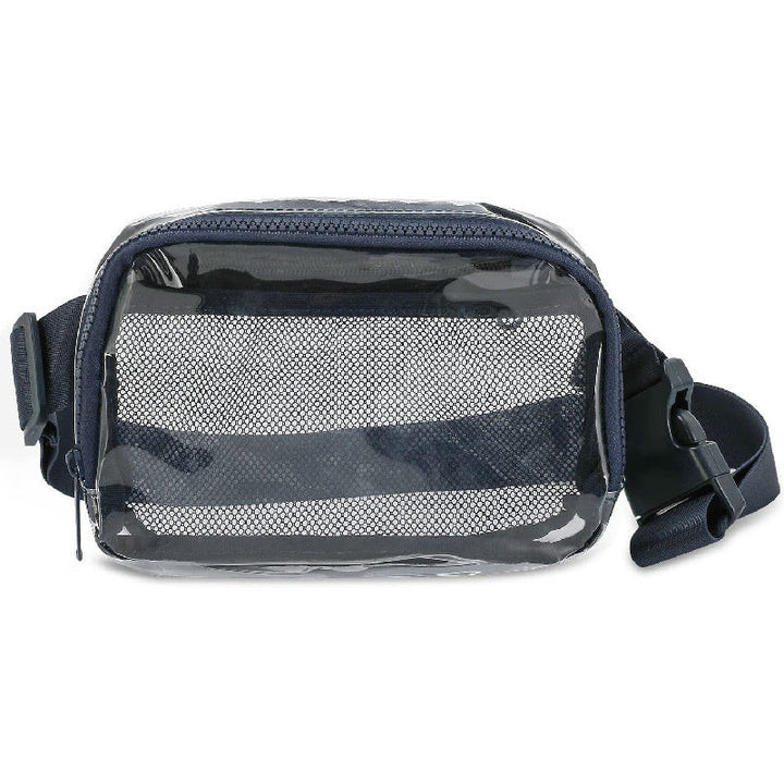 Transparent shoulder bag with mesh side pockets Kalsten