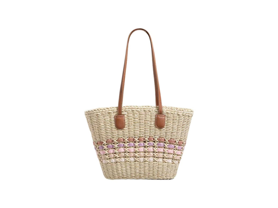 Braided handbag with elegant leather trim Kalsten