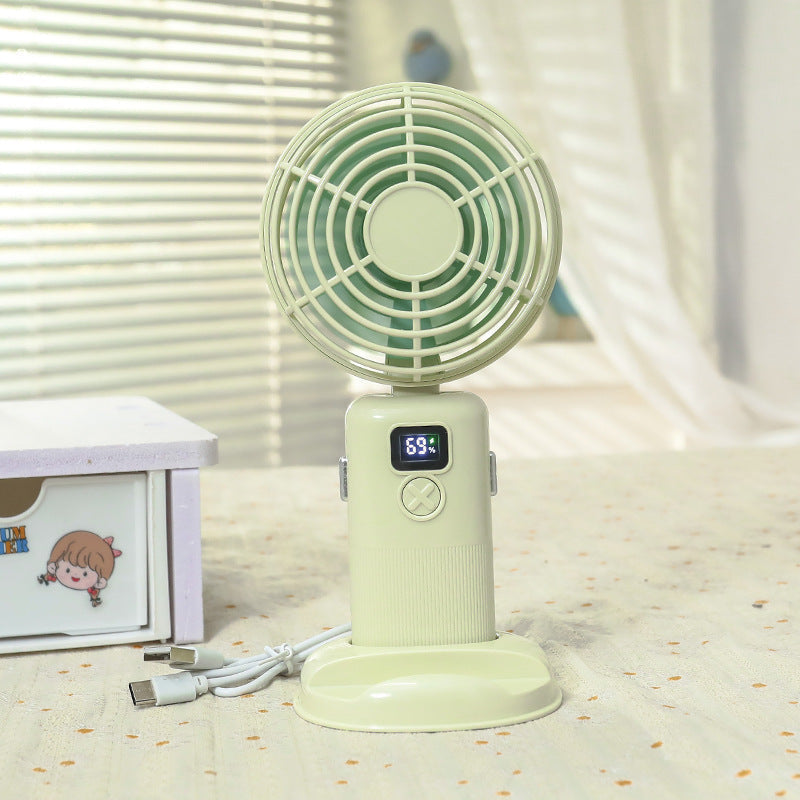 Women's Portable Mini Fan with Digital Display Kalsten