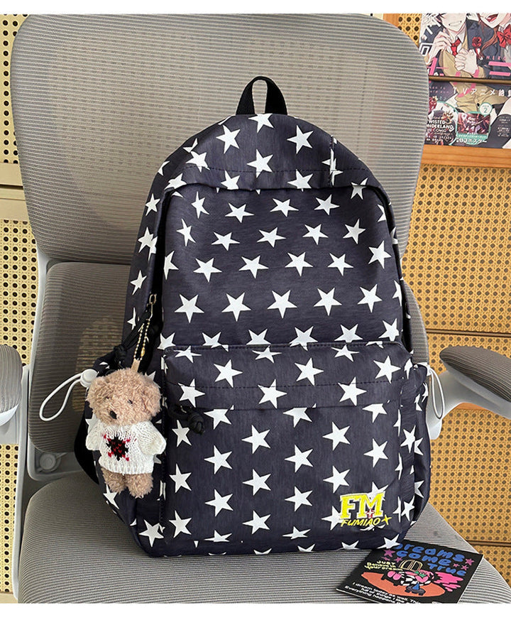 Casual Star-Printed School Backpack
