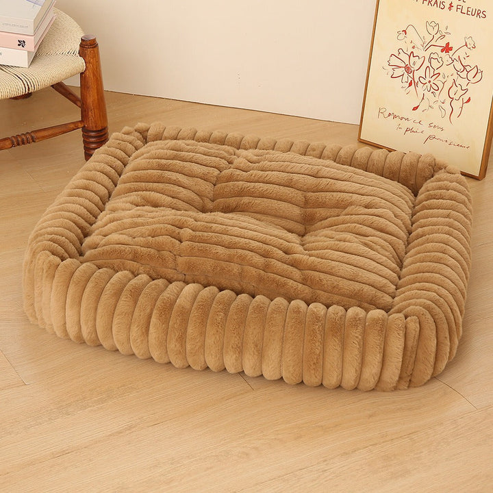 Women Plush Pet Bed with High Edge Kalsten