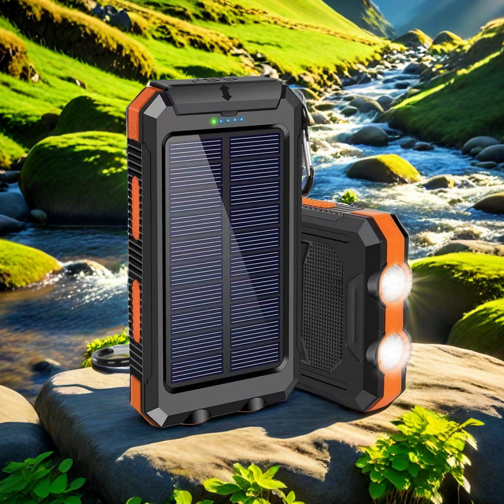 Solar-powered power bank with robust design and integrated fast charging function Kalsten
