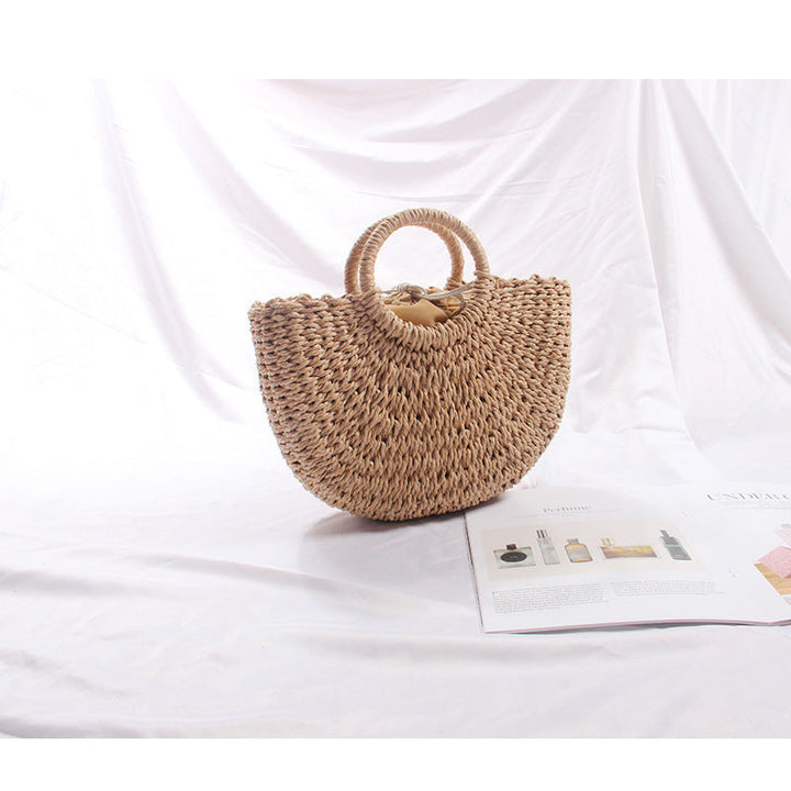 Generous basket bag with charming round handle Kalsten