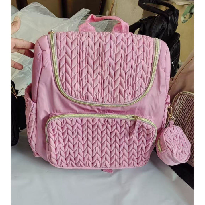 Fashionable backpack with textured upper material Kalsten