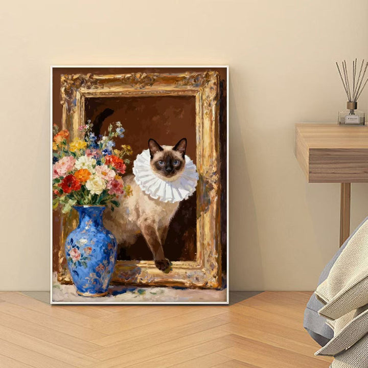 Decorative Cat-Themed Art Print Kalsten