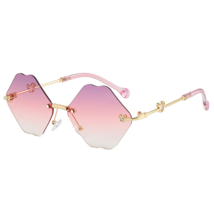 Ladies geometric oversized sunglasses with detailed, luxurious frame Kalsten