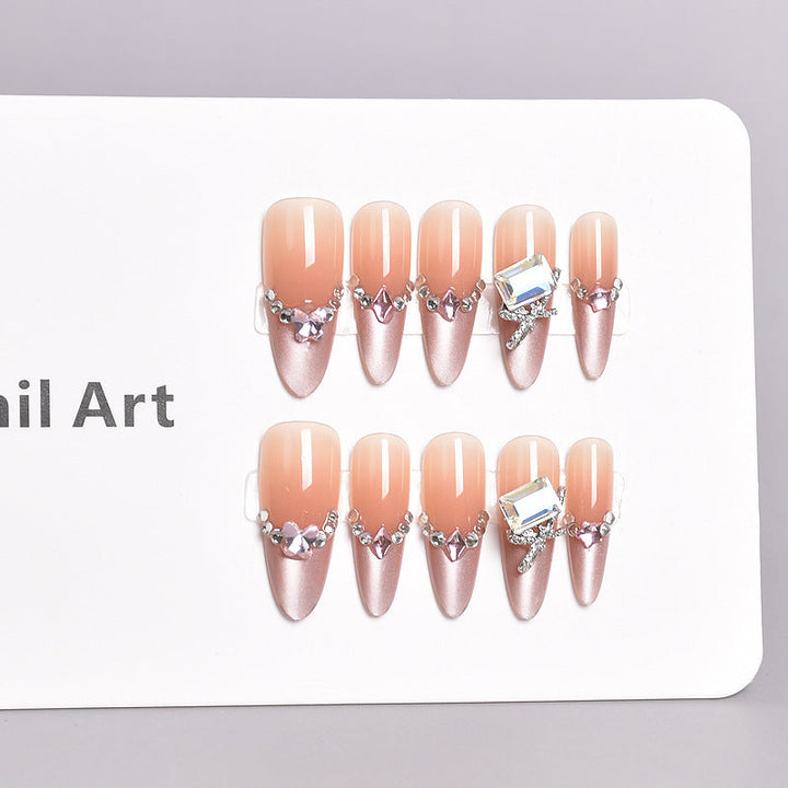 Artistic Nail Design with Decorative Elements Kalsten