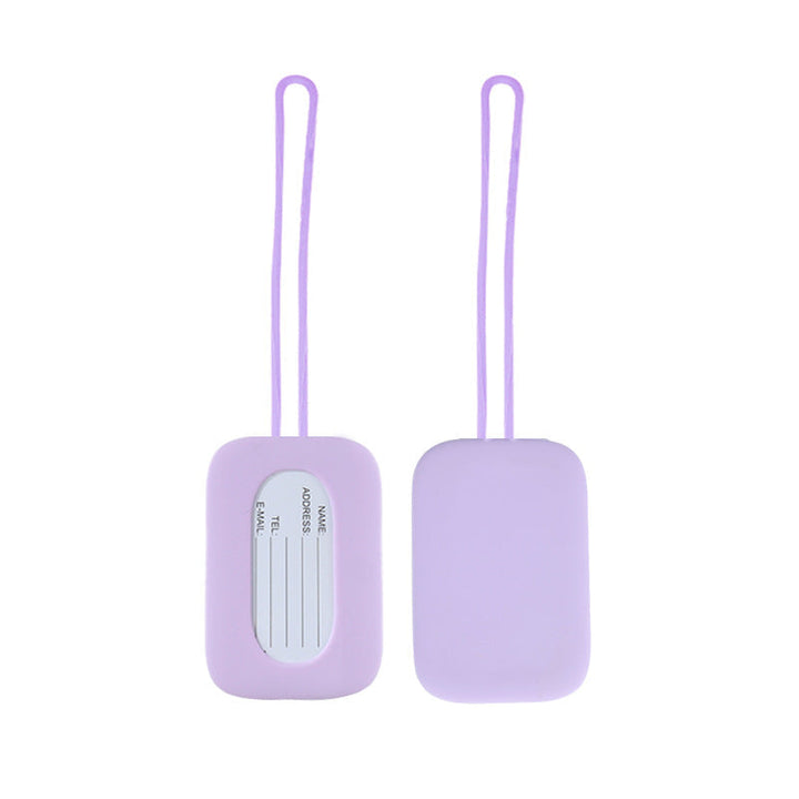 silicone luggage tag with ID window and elastic strap Kalsten