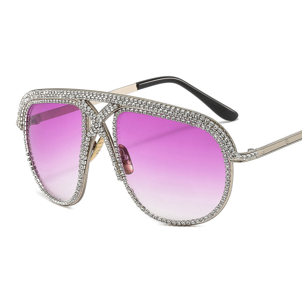 Ladies Glamorous Sunglasses with Rhinestone-Embellished Frame Kalsten