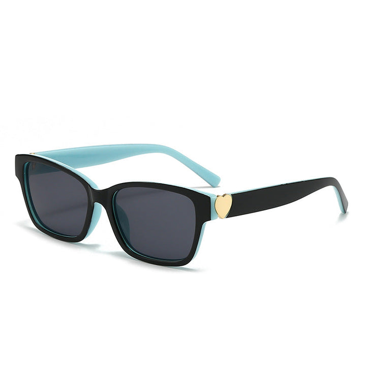 Women's fashionable square sunglasses with heart accents Kalsten