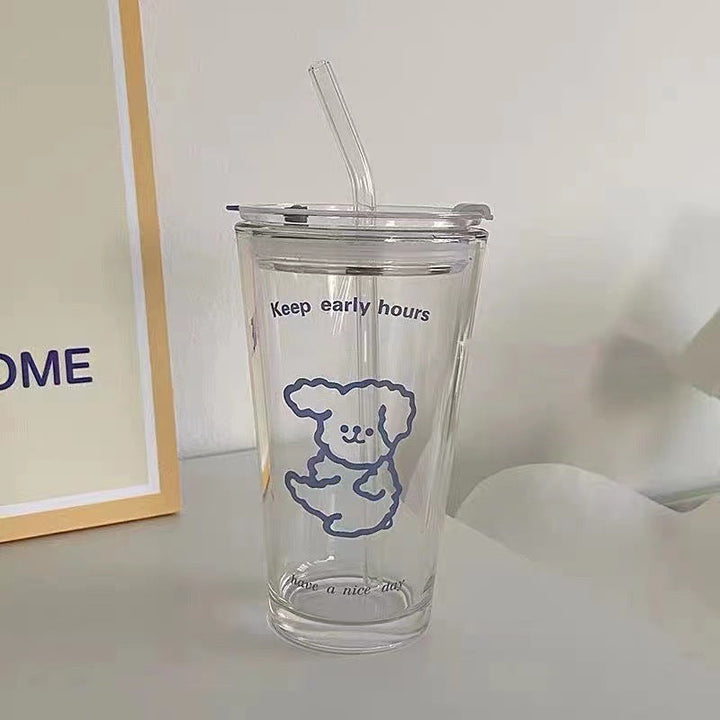 Ladies funny Tritan drinking cup with lid and straw Kalsten