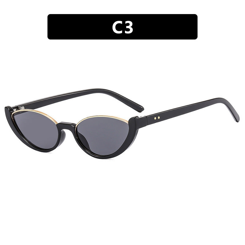 Women's Cat-Eye Sunglasses with Mirrored Lenses and Elegant Frame Kalsten